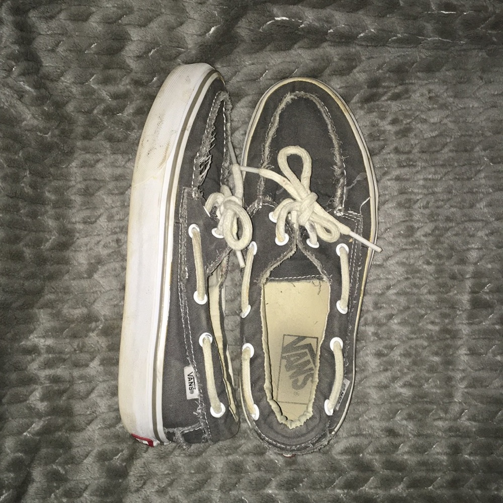 grey vans/ built like sperrys